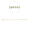 Armband 750 Gold gelb/weiß 42 Diamanten Oval-Schliff 4,47ct TW-SI B:5,2mm L:18cm