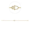 Armband Hand aus 750 Gelbgold 45 Brillanten 0,09ct TW-SI B:8,2mm L:18cm