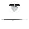 Armband Herz aus 750 Weißgold 20 Brillanten 0,42ct TW-SI B:11,3mm L:19cm