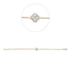 Armband Kleeblatt Blume aus 750 Rotgold 29 Diamanten 0,35ct W-SI L:17cm