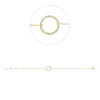 Armband Kreis aus 750 Gold Gelbgold 28 Brillanten 0,07ct TW-SI L:18cm