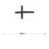 Armband Kreuz aus 750 Weißgold 18 Brillanten 0,31ct schwarz B:23,5mm L:17,8cm