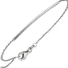 Armband Rundankerkette mit schmalem Schild 585 Gold Weißgold 18cm Armschmuck