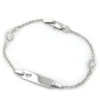 Armband Schildband Armschmuck, 925 Silber rhodiniert, 15cm, Kinder