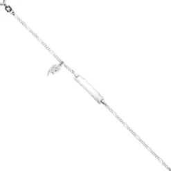 Armband Schildband Identband Flügel Engelsflügel 925 Silber 14 Zirkonia 16cm