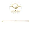 Armband Tropfen aus 750 Gelbgold 8 Diamanten 0,29ct TW-SI B:12mm L:19cm