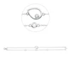 Armband Tropfen aus 750 Weißgold 3 Brillanten 0,36ct TW-SI 1 Brillant 0,03ct TW-SI