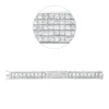 Armband 750 Weißgold 80 Diamanten Prinzess-Schliff 5,92ct F-VSI B:13,7mm L:17,8cm