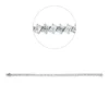 Armband 750 Weißgold 56 Diamanten Smaragd-Schliff 8,21ct F-VSI/SI B:4,6mm L:17,8cm