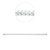 Armband 750 Weißgold 52 Diamanten Tropfen-Schliff 7,35ct F-VSI B:4,4mm L:16,3cm