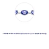Armband 750 Weißgold 18 Tansanite 8,08ct blau 51 Brillanten 0,23ct F-VSI L:17,5cm