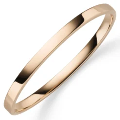 Armreif Armband Armschmuck aus 585 Gold Rotgold, 5mm breit, flach, glänzend