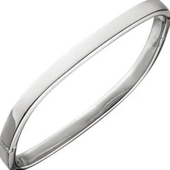 Armreif Armband aus 925 Silber flach eckig 58,9x54,7mm Armschmuck schlicht