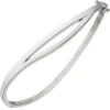 Armreif Armband aus 925 Silber rhodiniert oval Armschmuck für Damen