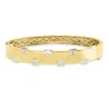 Armreif aus 750 Gelbgold 10 Diamanten Smaragd-Schliff 1,94ct TW-VSI 46x56mm