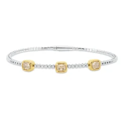 Armreif aus 950 Gold gelb 27 Diamanten 1,71ct 50x60mm