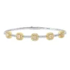 Armreif aus 950 Gold gelb 89 Diamanten 2,44ct TW-SI 50x60mm