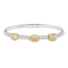 Armreif aus 950 Gold gelb 73 Diamanten 5,06ct 48x62mm