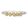 Armreif aus 950 Gold gelb 110 Diamanten 7,7ct 50x60mm