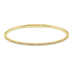 Armreif aus 750 Gold Gelbgold 50 Brillanten 0,15ct TW-PI 45x55mm