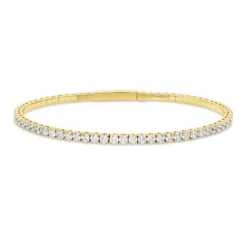Armreif aus 750 Gold Gelbgold 64 Brillanten 2,93ct TW-SI 45x55mm