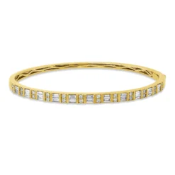 Armreif aus 750 Gold Gelbgold 46 Diamanten 1,22ct 47x57mm