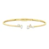 Armreif aus 750 Gold Gelbgold 5 Diamanten 0,6ct TW-SI 50x60mm