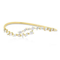 Armreif aus 750 Gold Gelbgold 14 Diamanten 1,71ct TW-SI 48x59mm