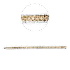Armreif aus 750 Gold gelb/weiß 315 Diamanten 8,41ct