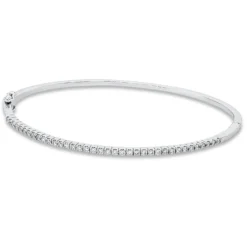 Armreif aus 750 Gold Weißgold 37 Brillanten 0,48ct TW-SI 53x63mm
