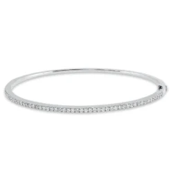 Armreif aus 750 Gold Weißgold 51 Brillanten 0,77ct TW-SI 52x60mm
