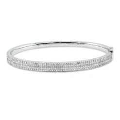 Armreif aus 750 Gold Weißgold 258 Diamanten 1,78ct 50x58mm