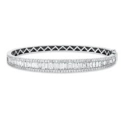 Armreif aus 750 Gold Weißgold 161 Diamanten 4,29ct TW-SI 55,6x66,2mm