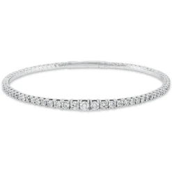 Armreif aus 750 Gold Weißgold 71 Diamanten 2,97ct TW-SI 50x60mm