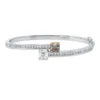 Armreif aus 750 Gold weiß/rot 46 Diamanten 3,75ct 46x55mm 4er-Krappe