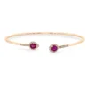 Armreif aus 750 Rotgold 2 Rubine 0,87ct rot 44 Brillanten 0,13ct F-SI 47x58mm