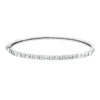 Armreif aus 750 Weißgold 44 Diamanten Baguette-Schliff 1,52ct TW-VSI 53,4x62,9mm