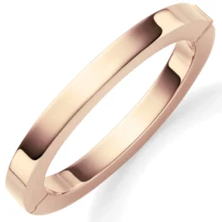 Armreif flach Oval 60x55mm aus 585 Gold Rotgold glänzend 8mm breit