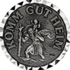 Autoplakette 'KOMM GUT HEIM' Christopherus aus 925 Silber oxydiert mit Magnet