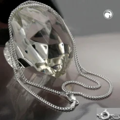Bauchkette Kette Panzerkette aus echtem 925 Silber, 90cm, für Damen