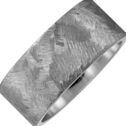 Breiter Partner-Ring aus Titan Titanring gebürstet Fingerring Fingerschmuck