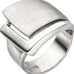 Breiter Ring aus 925 Silber matt-glänzend rhodiniert B:18,2mm Fingerring Damen