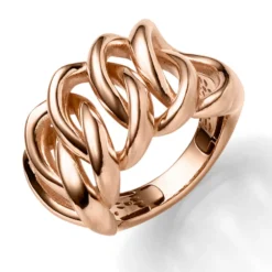 Breiter Ring Damenring aus 585 Gold Rotgold glänzend B:17mm