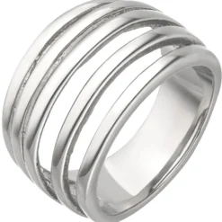 Breiter Ring Damenring 5-reihig aus Edelstahl Edelstahlring Breite 13,9mm