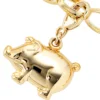 Charm Anhänger 15,6x12,2mm Schwein Schweinchen Ferkel 333 Gelbgold Dangle