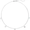 Collier Ankerkette Halskette 925 Silber mit 5 runden Anhänger Plättchen 39-44cm