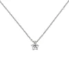Collier Ankerkette mit Anhänger Solitär Diamant 0.15Ct 585 Weißgold 45cm