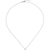 Collier Ankerkette mit Anhänger Solitär Diamant 0.15Ct 585 Weißgold 45cm