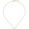 Collier Ankerkette mit Anhänger Solitär Diamant 0.15Ct 585 Gelbgold 45cm