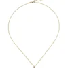 Collier Ankerkette mit Anhänger Solitär Diamant 0.15Ct 585 Gelbgold 45cm